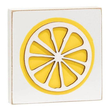 Lemon Icon Square Block - The Fox Decor